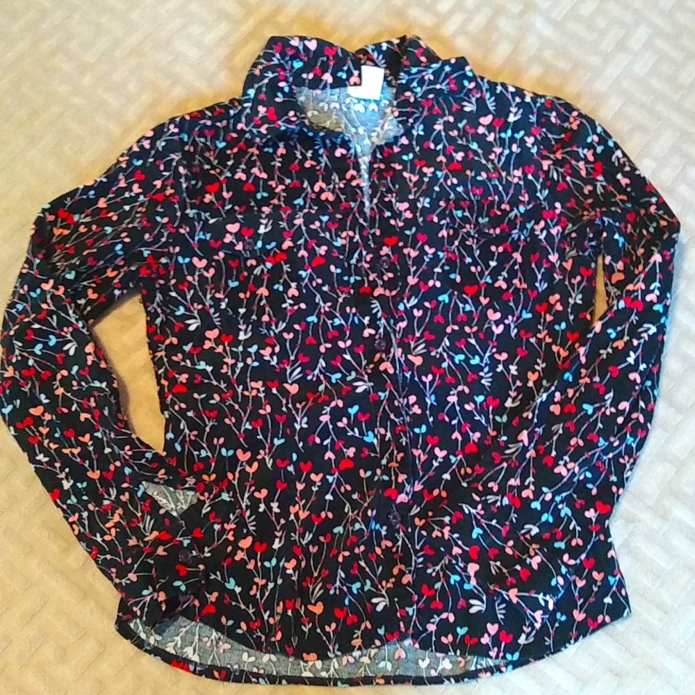 Button-down corduroy-like shirt